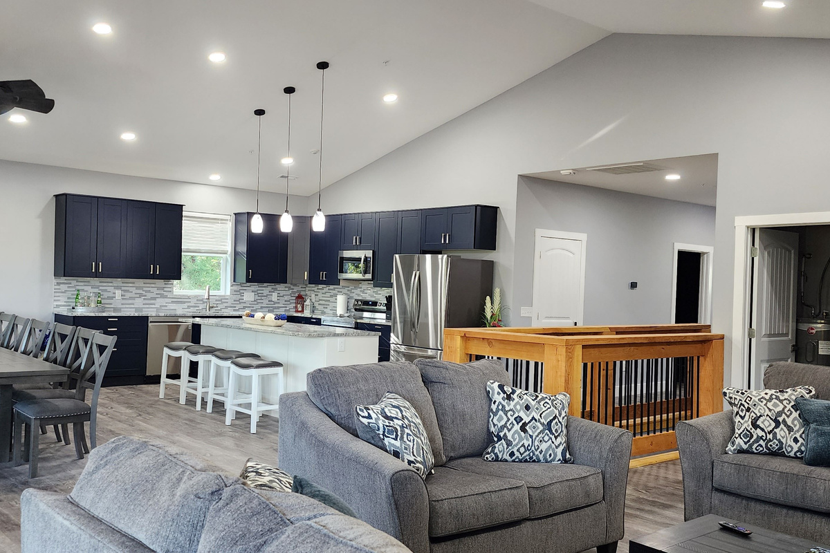 Open layout keeps everyone connected—from cooking to relaxing.