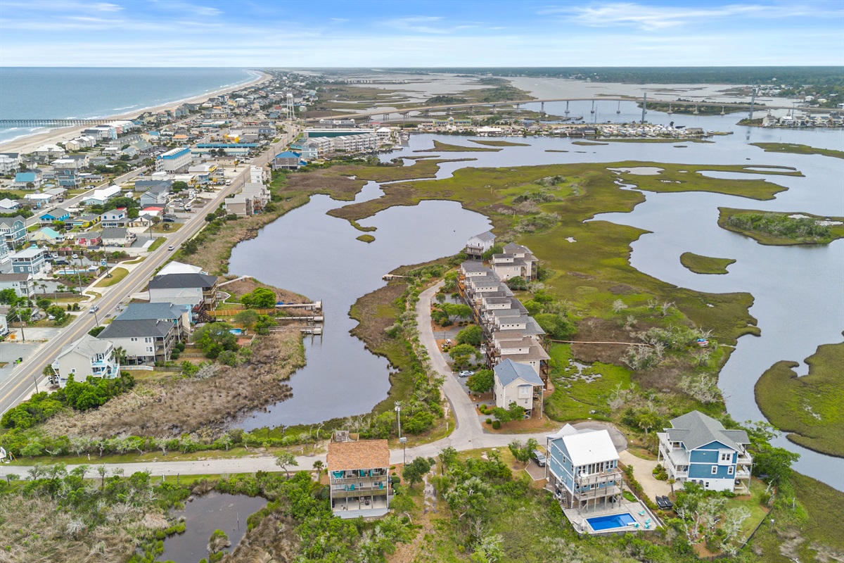 Unique Topsail Island location surrounded by water, offering privacy and coastal charm
