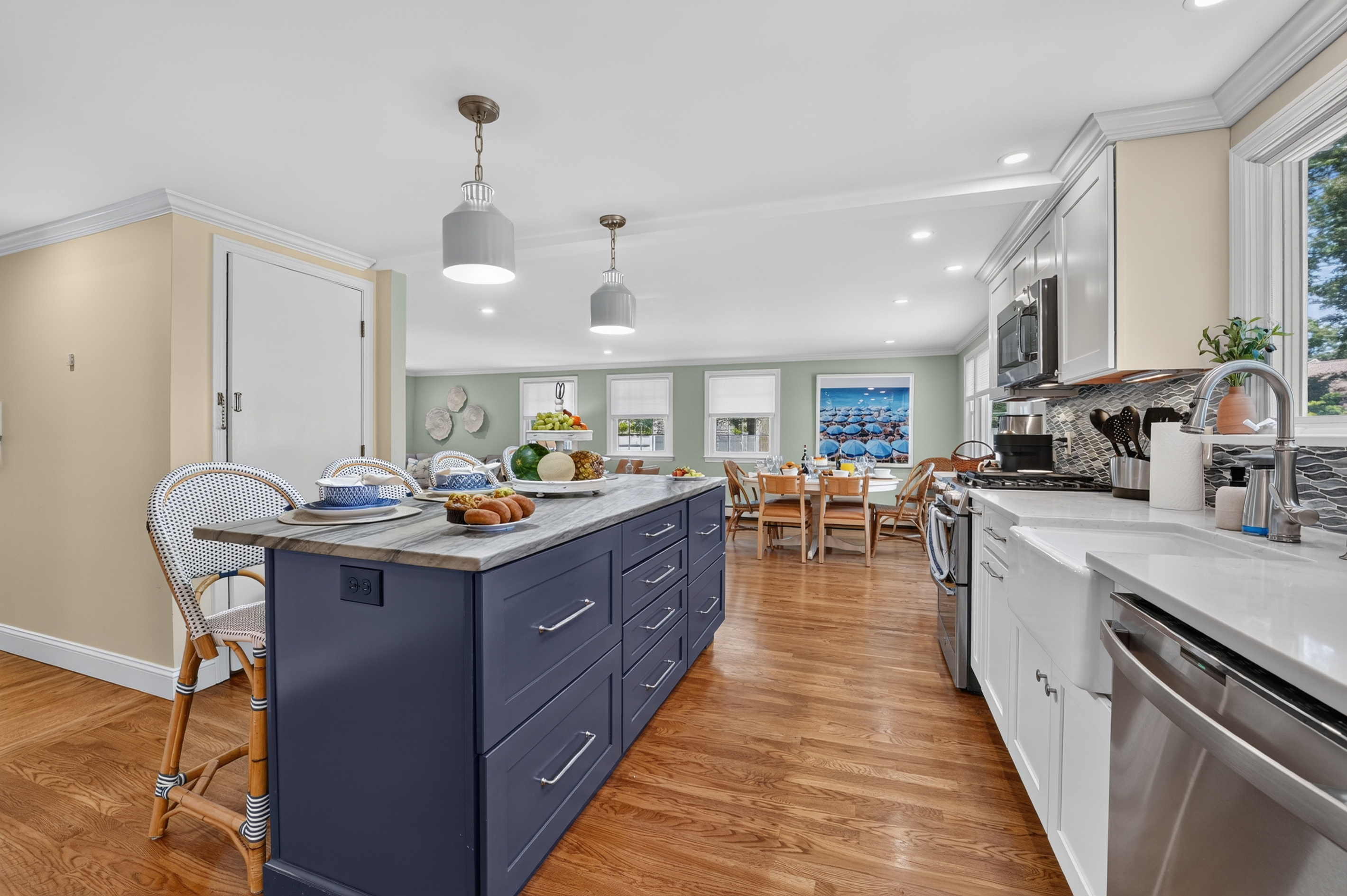 Spacious kitchen with an open layout that keeps everyone connected.