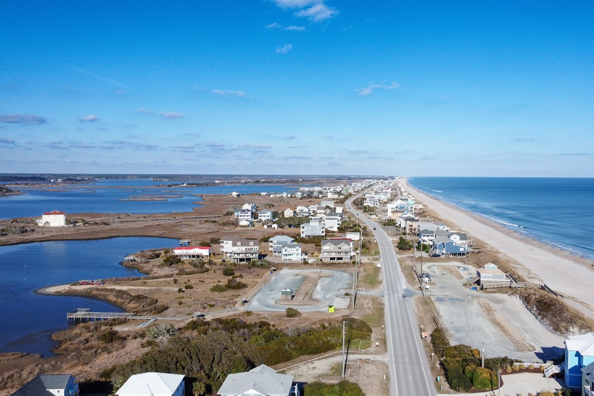 Property neighborhood, looking north