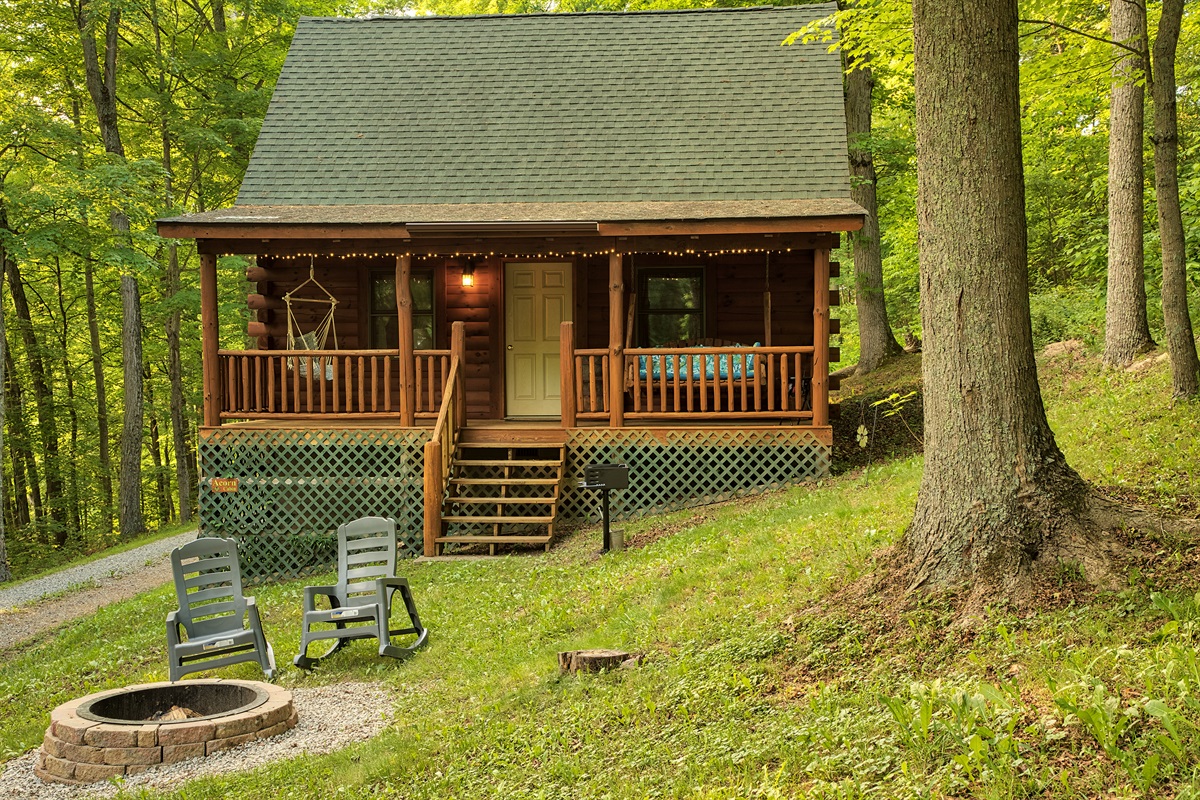 Acorn Cabin is a charming retreat where love flourishes and peace prevails.