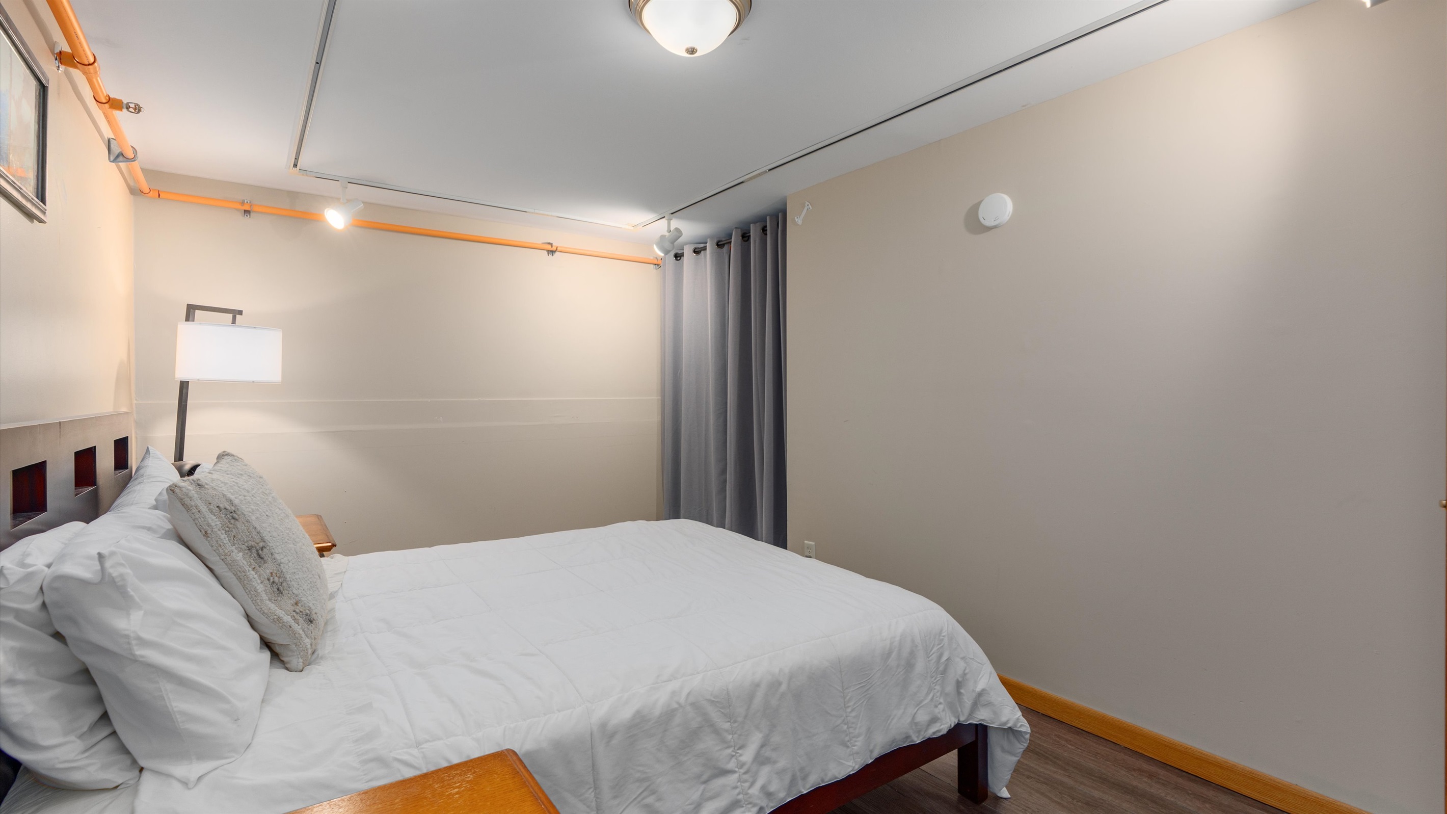 There's a small closet and luggage racks for your use.