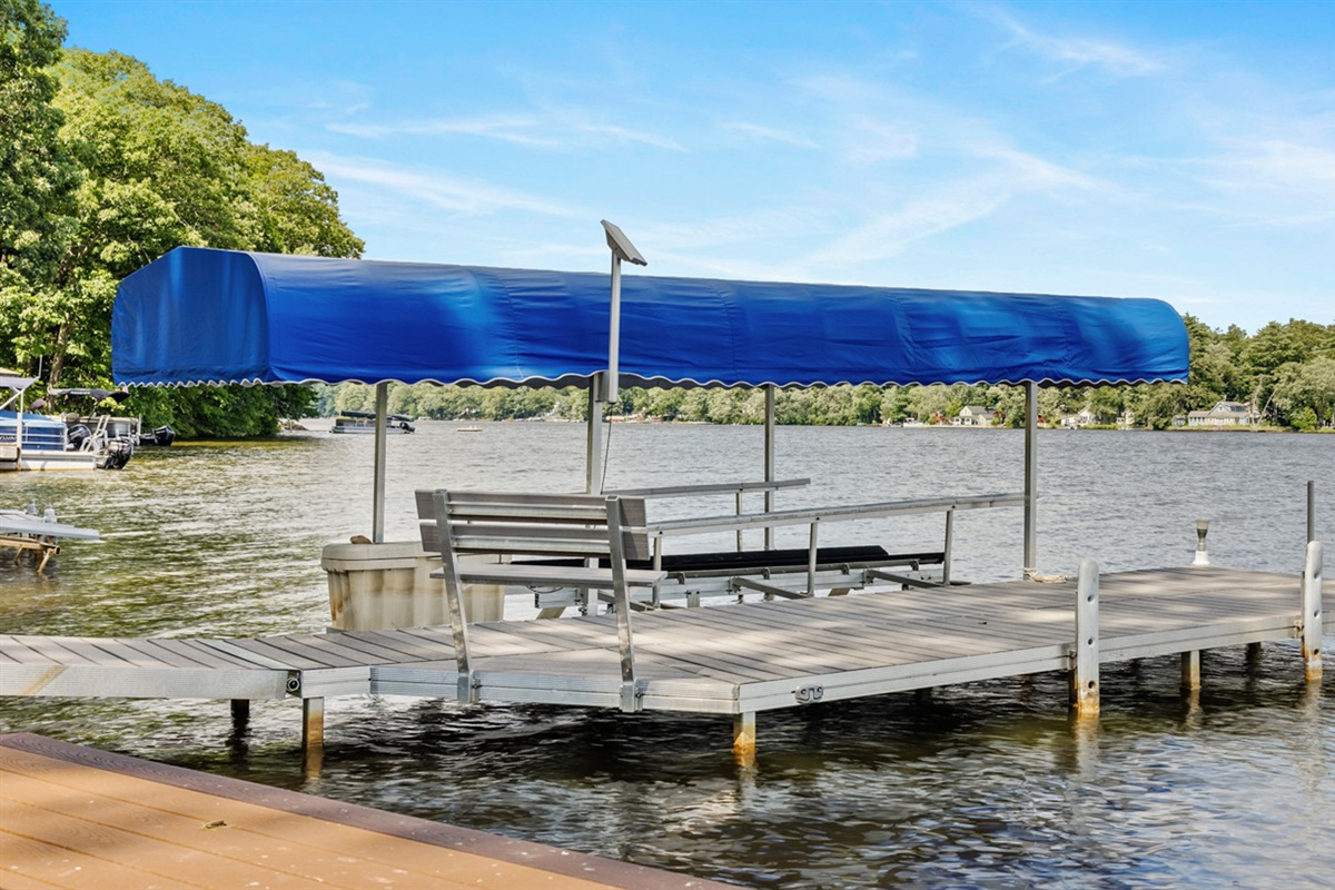 Fishing Dock and covered boat lift