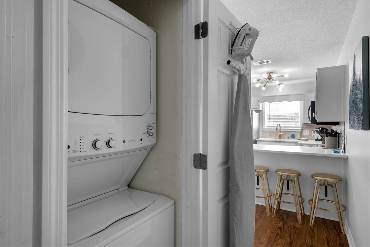 Washer and Dryer located in the hallway 