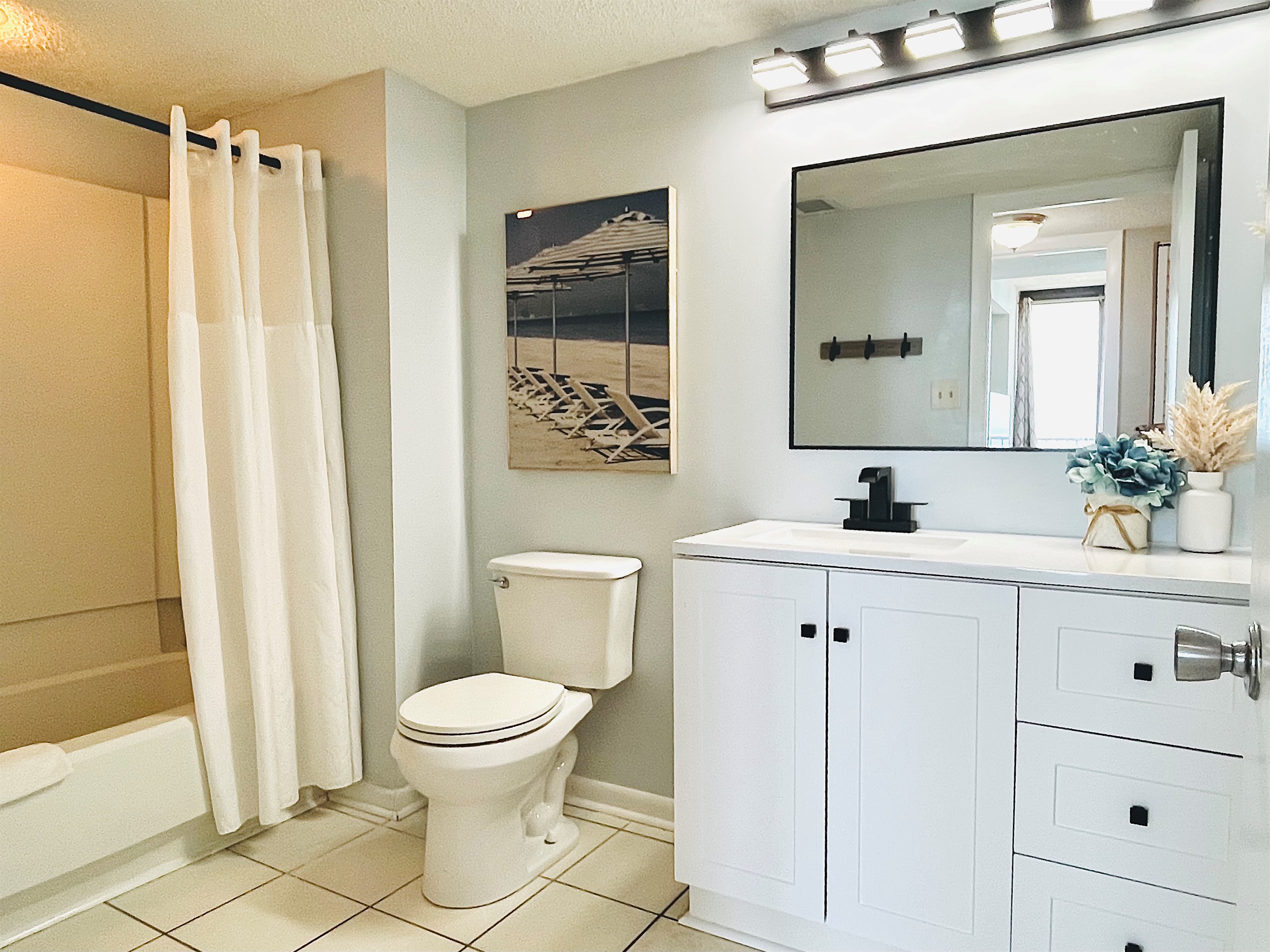 Fresh and spotless bathroom for your comfort.