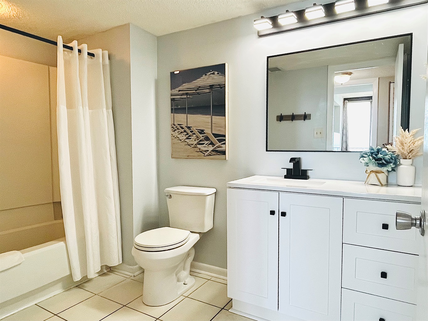 Fresh and spotless bathroom for your comfort.