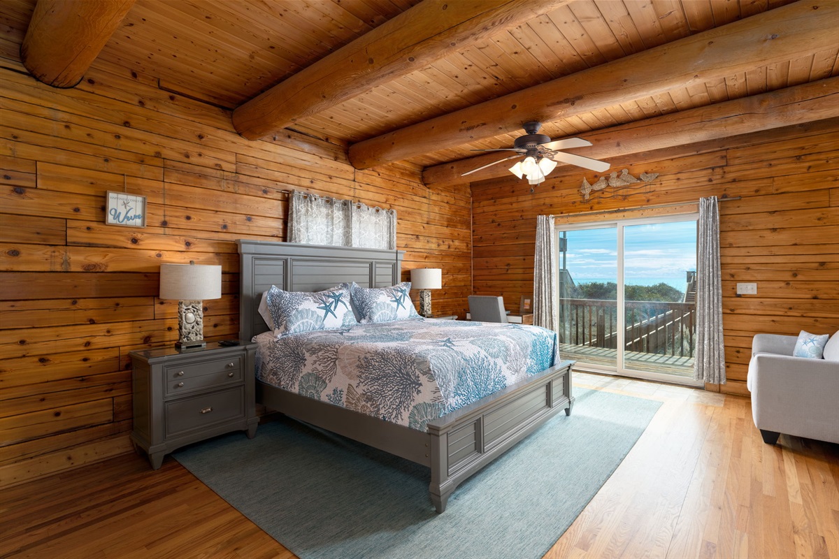 Master bedroom with balcony access