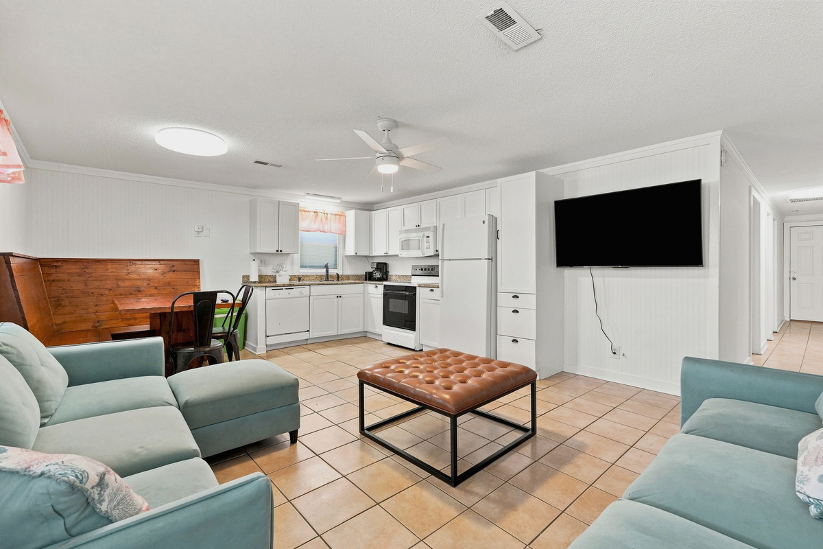 Living Room & Kitchen in Unit 3