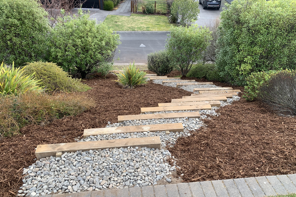 Backyard path down to Lakeside direction
