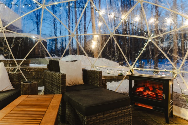 Heated dome for cold winter months
