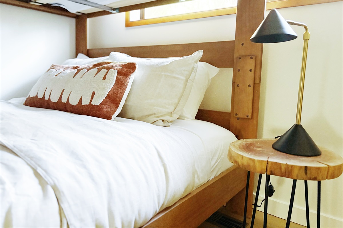 Queen over Queen bunk bedroom