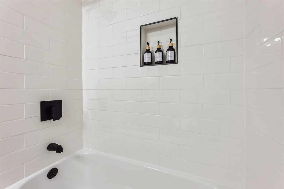 Complimentary shampoo, conditioner and body wash are provided for you.