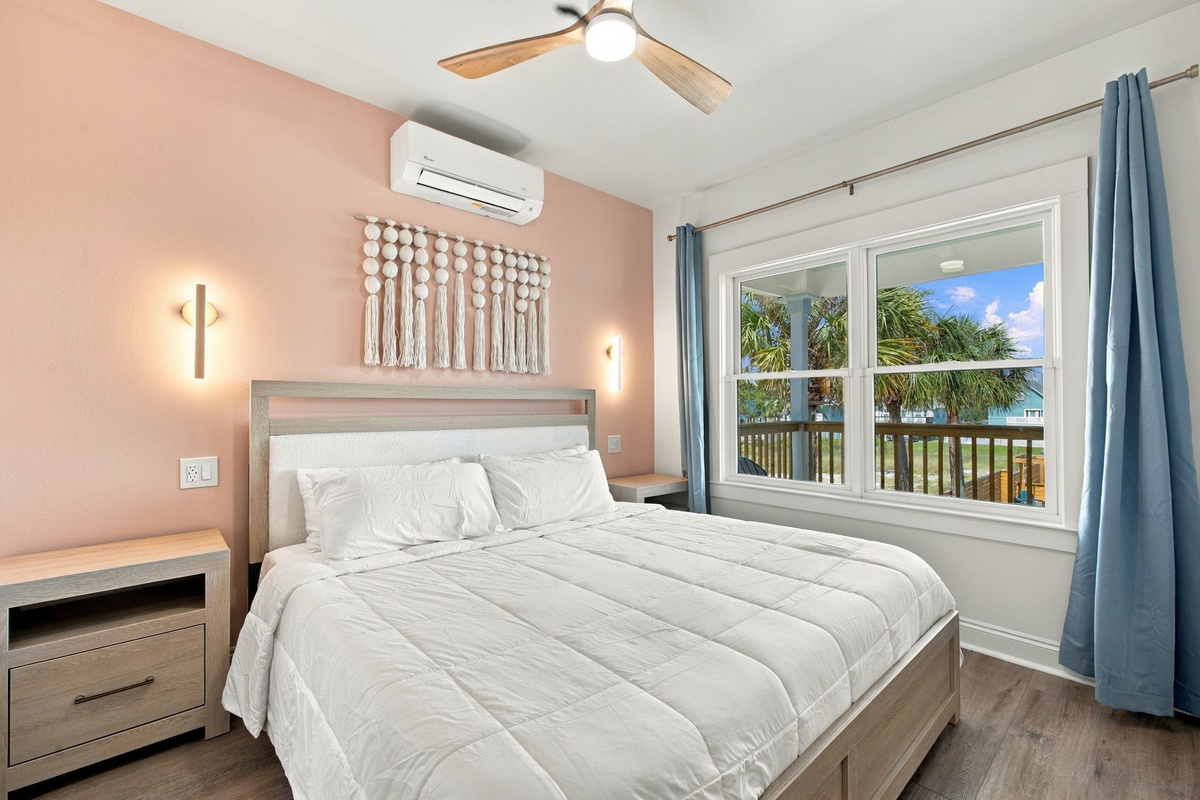 Wake up surrounded by soothing colors and comfort.