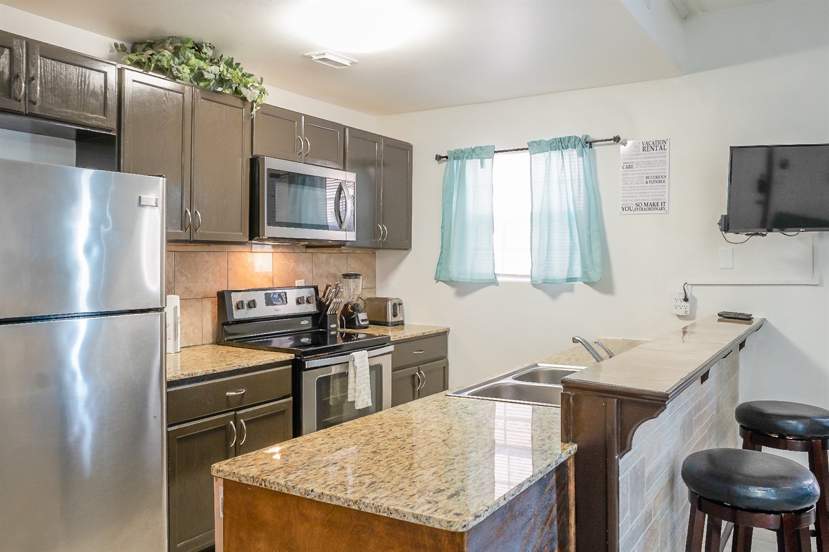 Granite Counters - Stainless Steel Appliances