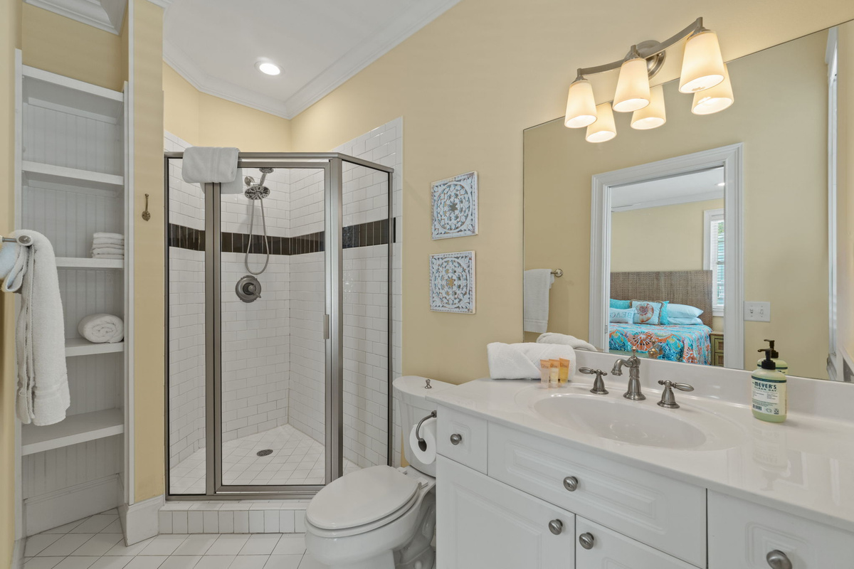 Bathroom attached to upstairs King