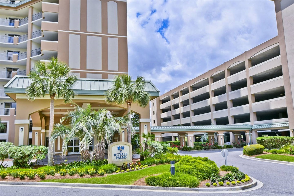 Royale Palms Building with 6 story parking garage