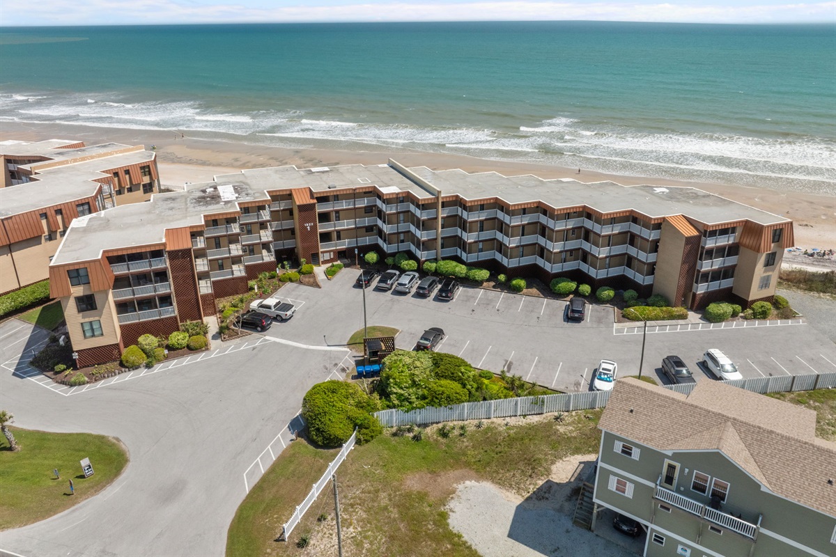Beachfront building with convenient parking steps from your door