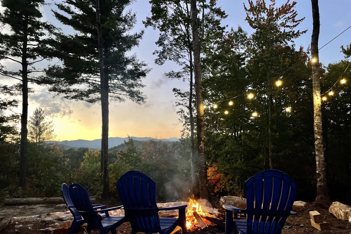 Sunset views from the fire pit