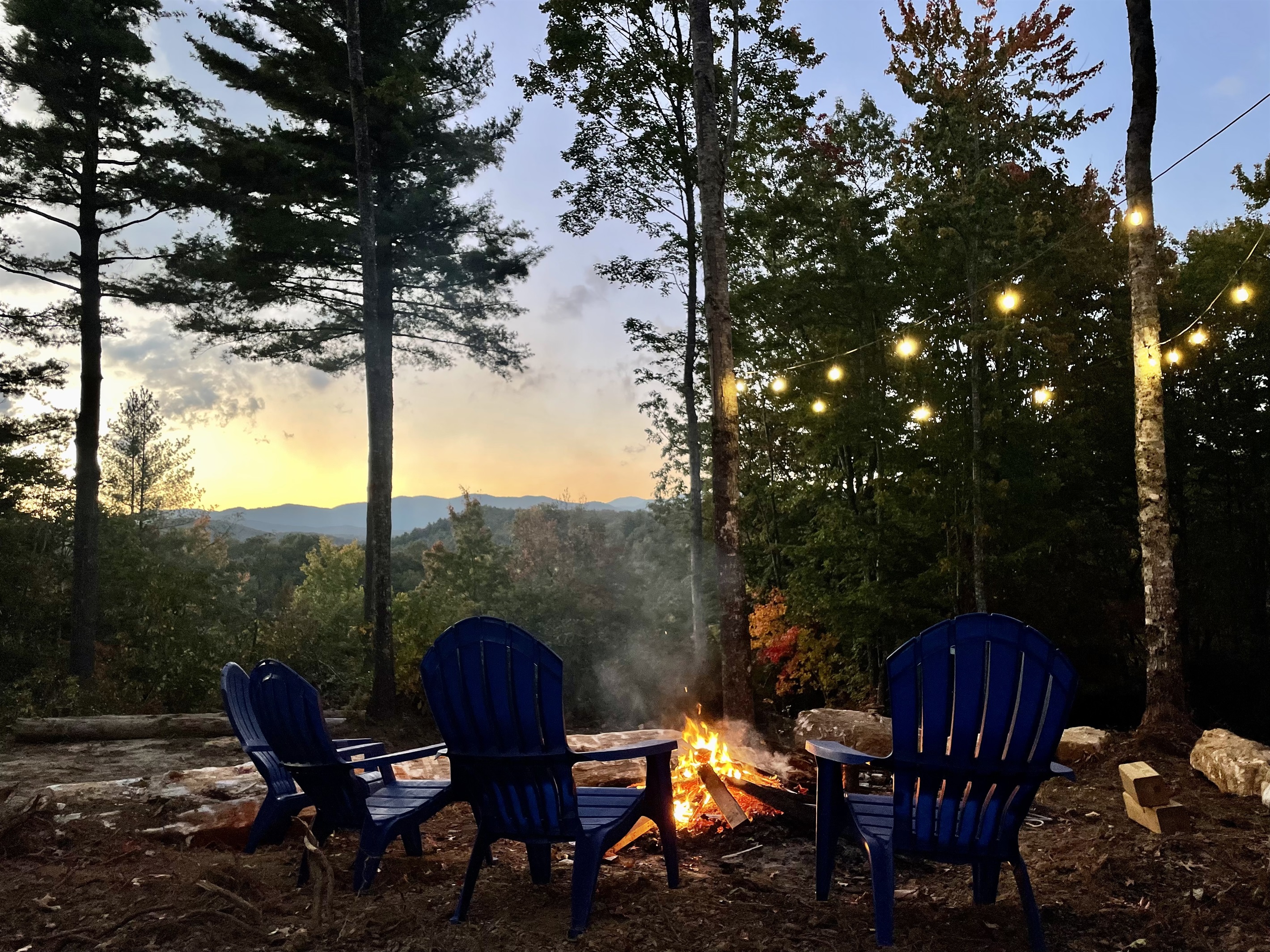 Sunset views from the fire pit