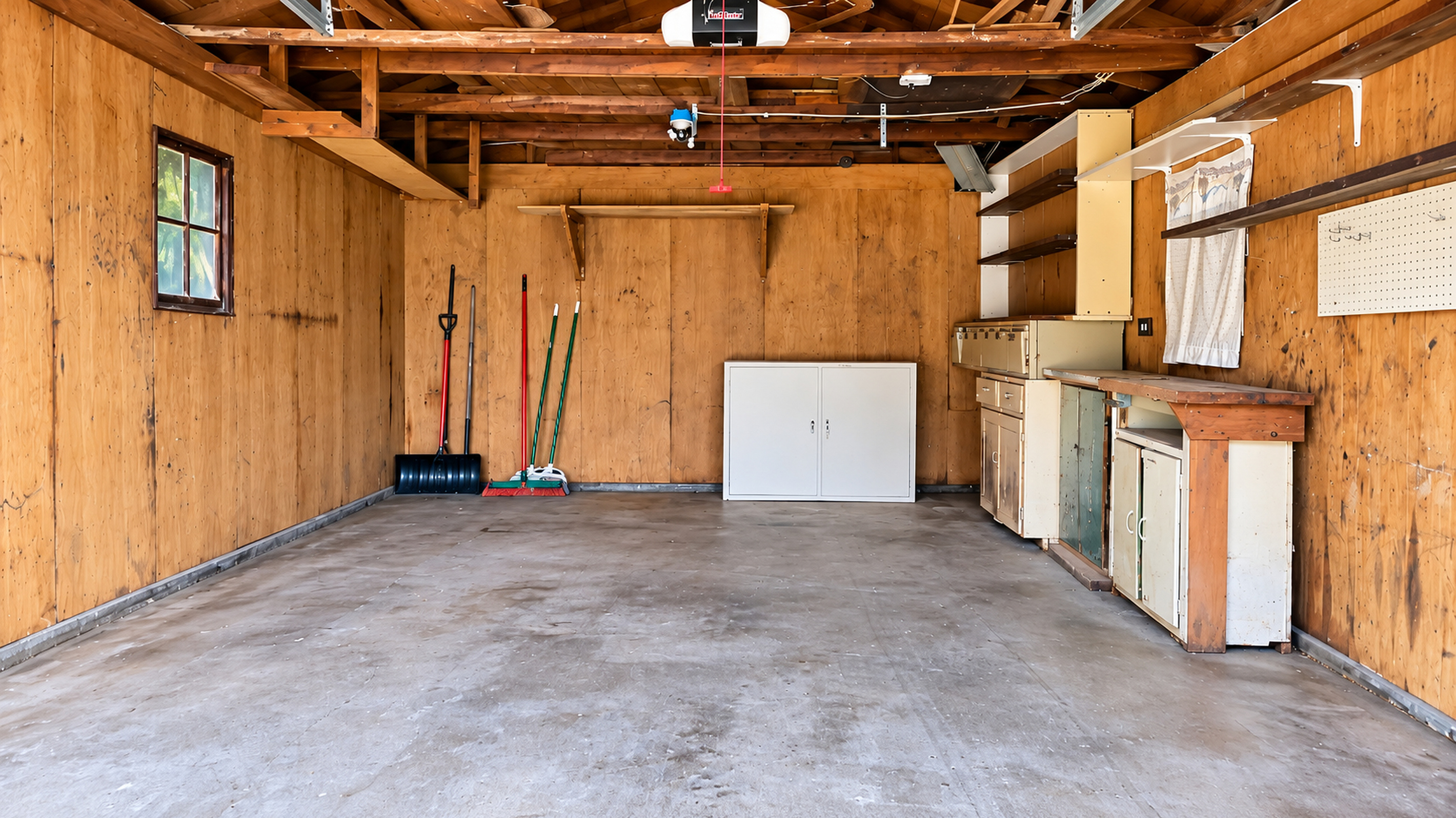 Private garage offers convenient covered parking and extra storage during your stay.