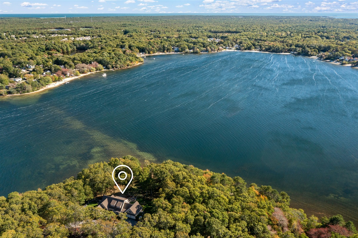 From above, it’s easy to see what makes this spot so special—lake views, open space, and total relaxation.