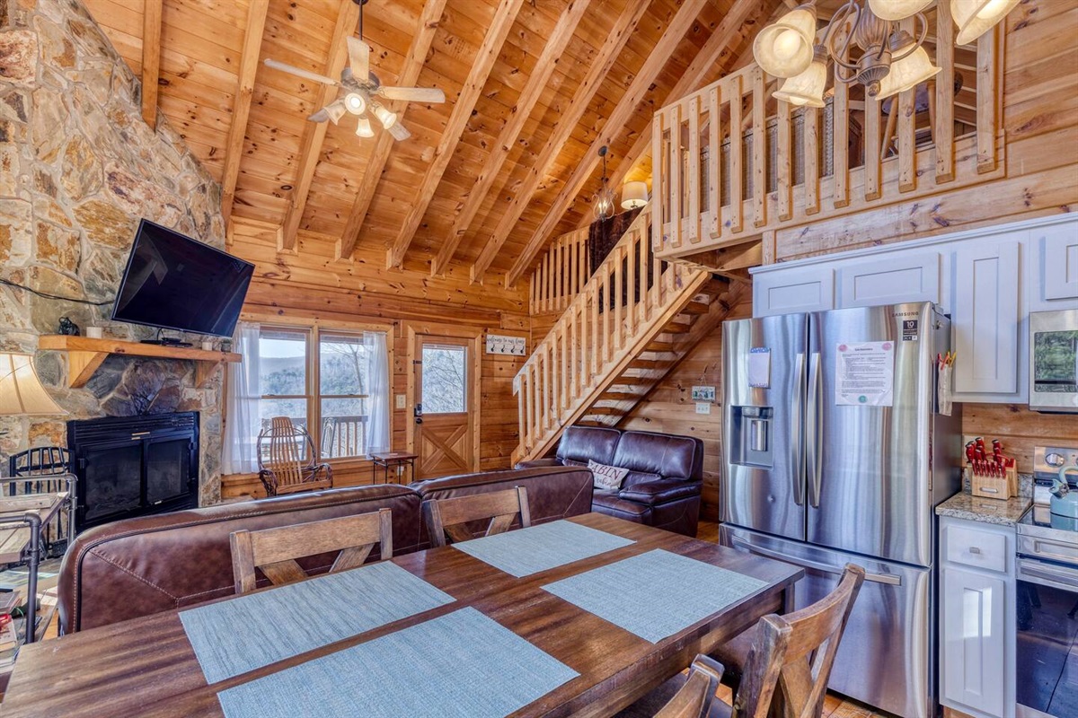 Family room/kitchen area is an open space to gather 