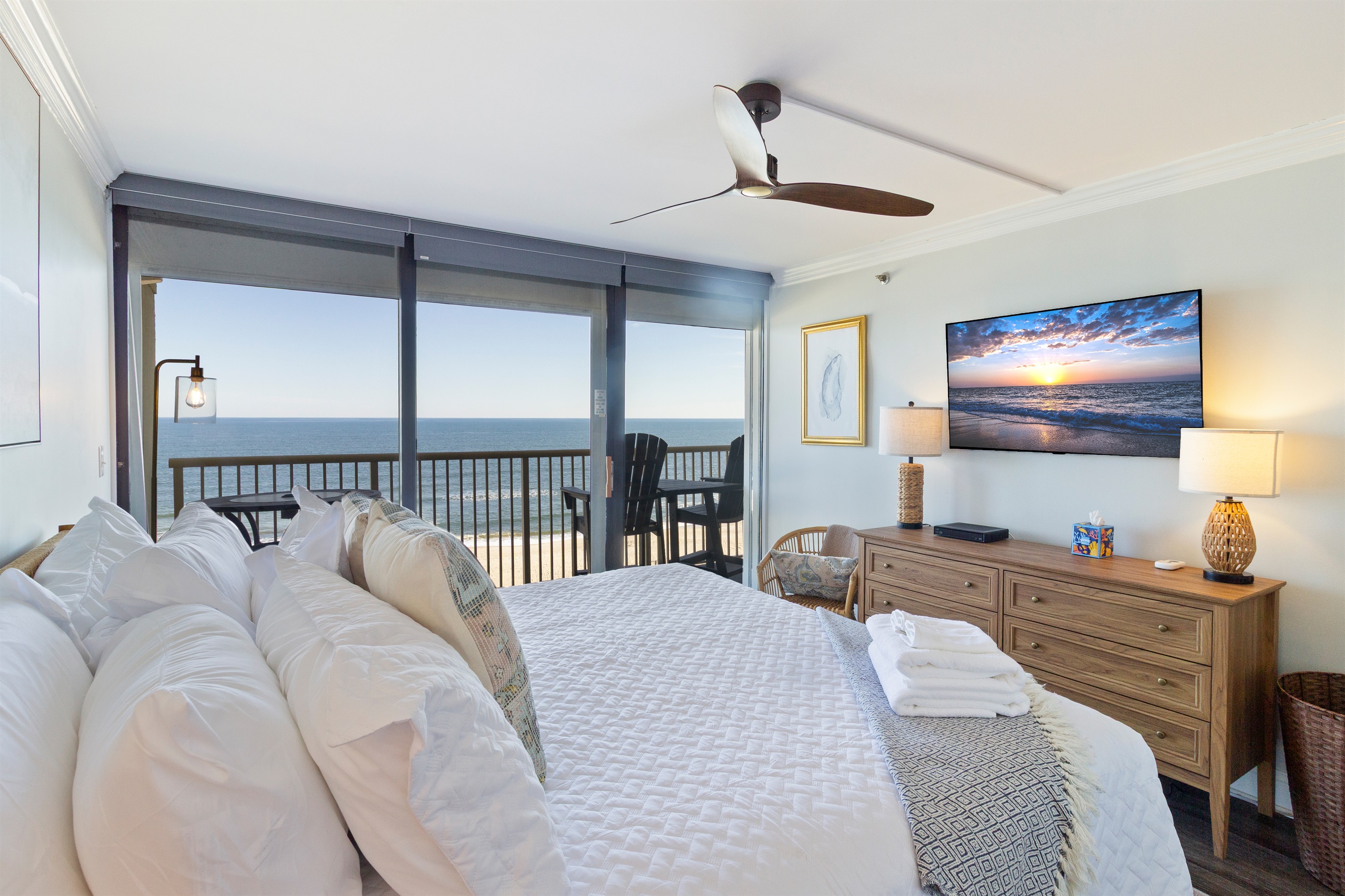 Bedroom 1 - King bed and direct balcony access