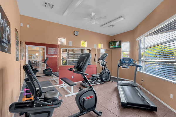 Club- house with exercise equipment
