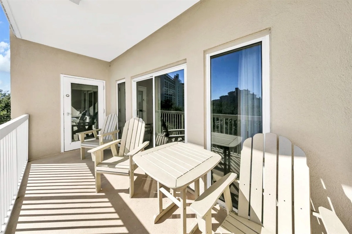 Balcony off the Living Room and Master Bedroom