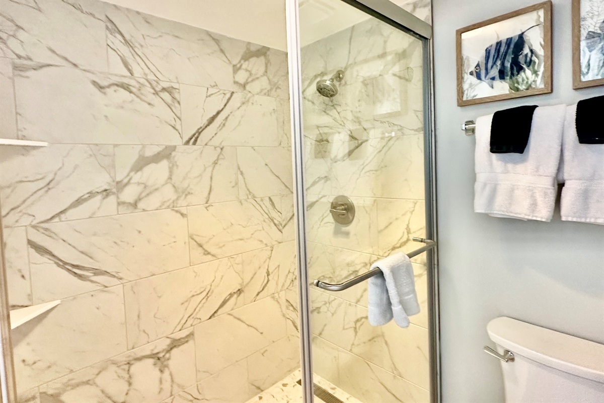 New walk-in shower!