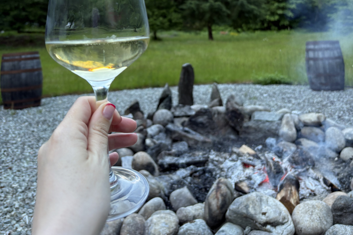 The view of Lookout Mountain from our fire pit amongst the forest :) 