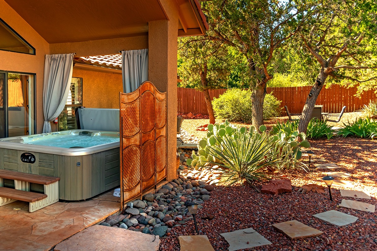Back Yard and Hot Tub/Jacuzzi