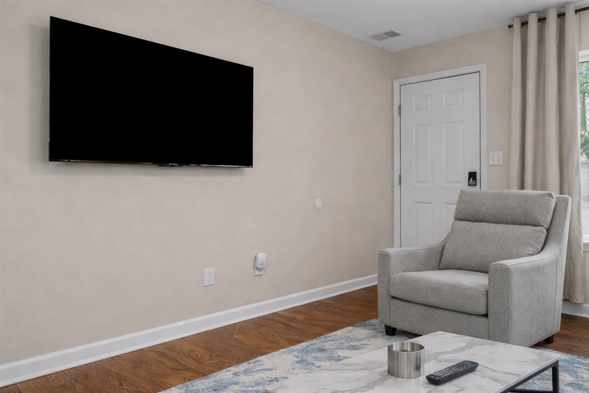 Movie night essential: Our comfy living room accent chair.