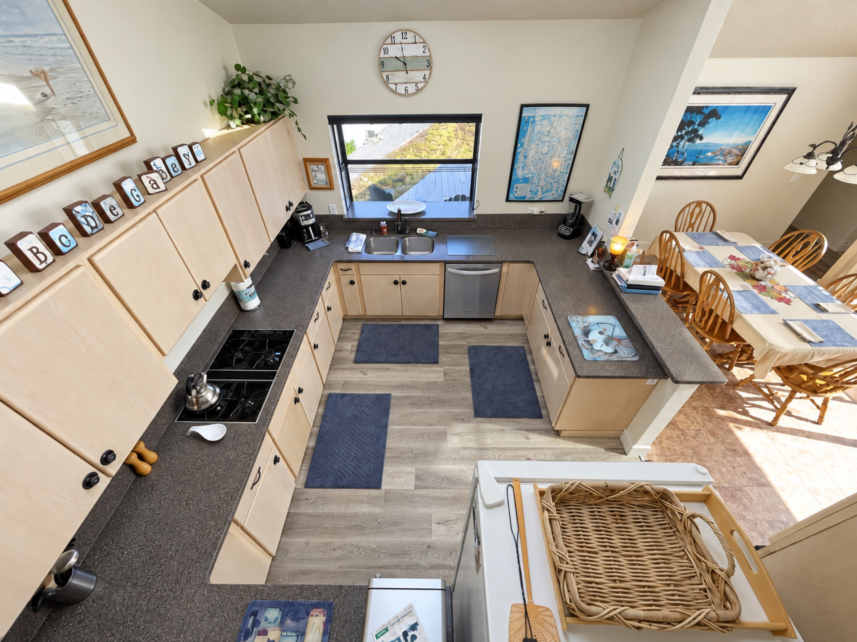Large Kitchen overlooking First fairway.