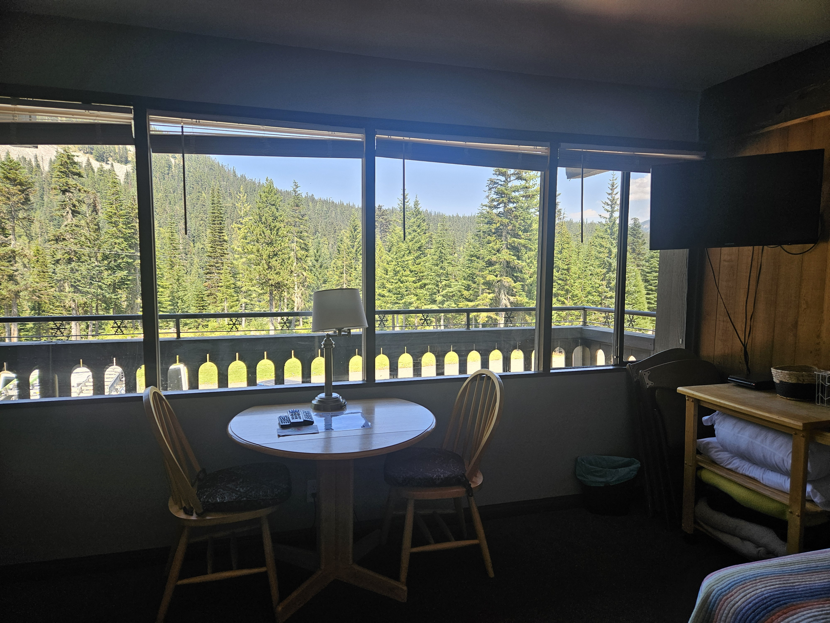 Dining Table with Outside View