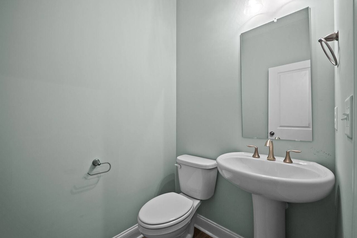 Half bath off kitchen