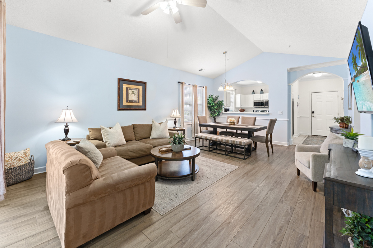 Open Concept Living and Dining Spaces
