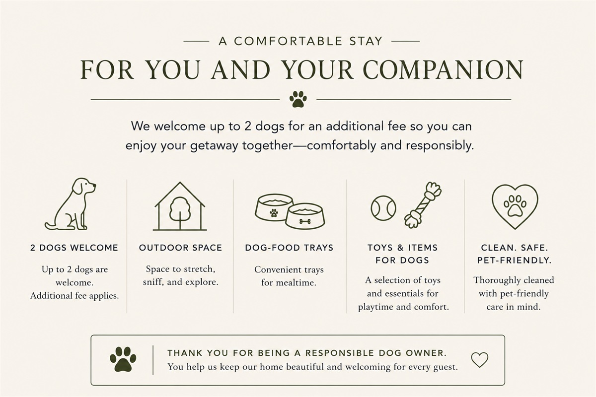 We welcome all family members - human and furry!