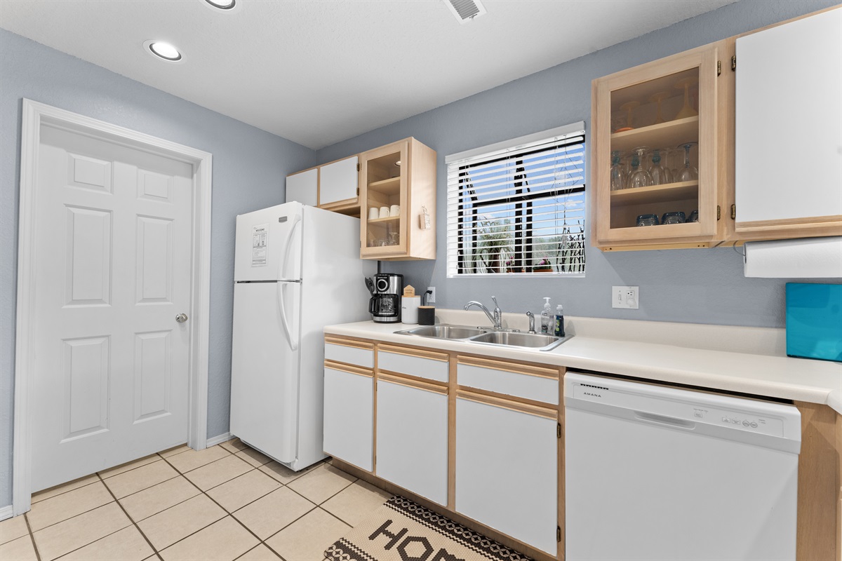 A full kitchen makes breakfast, leftovers, and longer stays much easier.