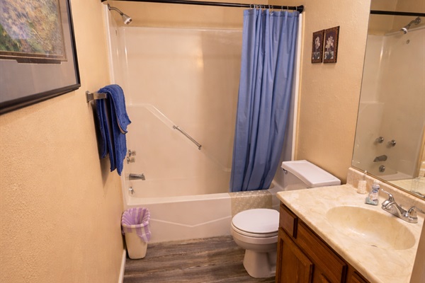 Shared upstairs full bath