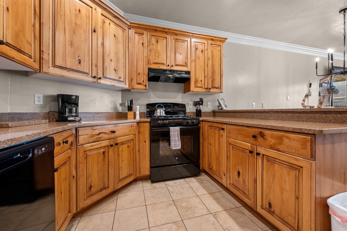 Bright kitchen filled with natural light and everything you need to cook with ease.