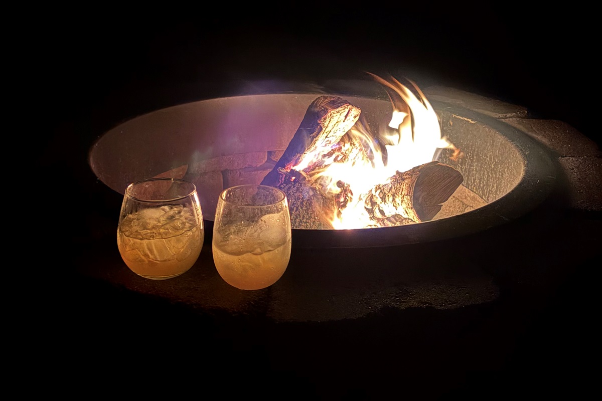 Enjoy s'more or your favorite beverage by the fire pit.