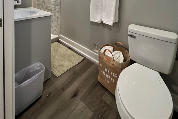 En-suite with tiled Walk-in shower.