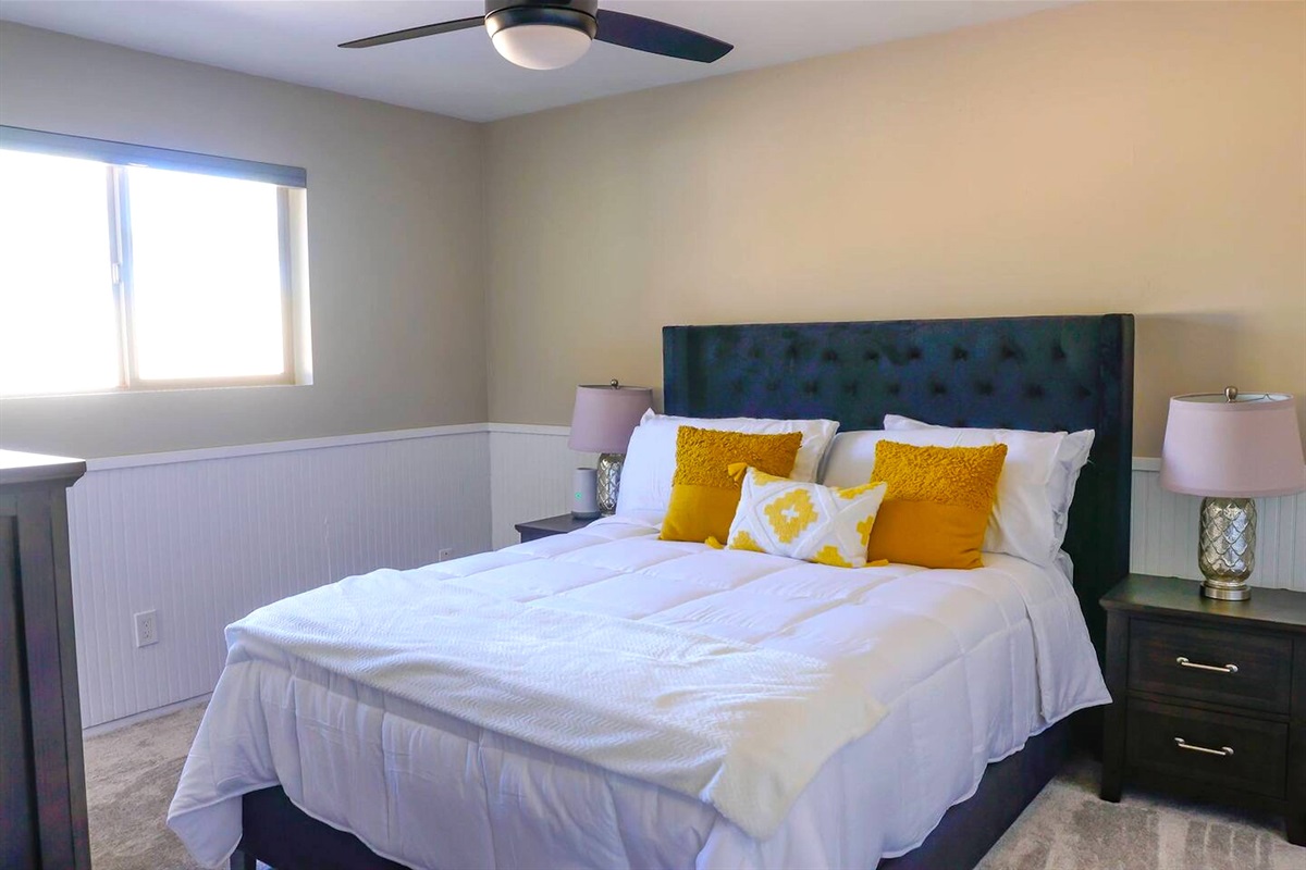 The second ensuite bedroom has a queen size bed for your comfort.