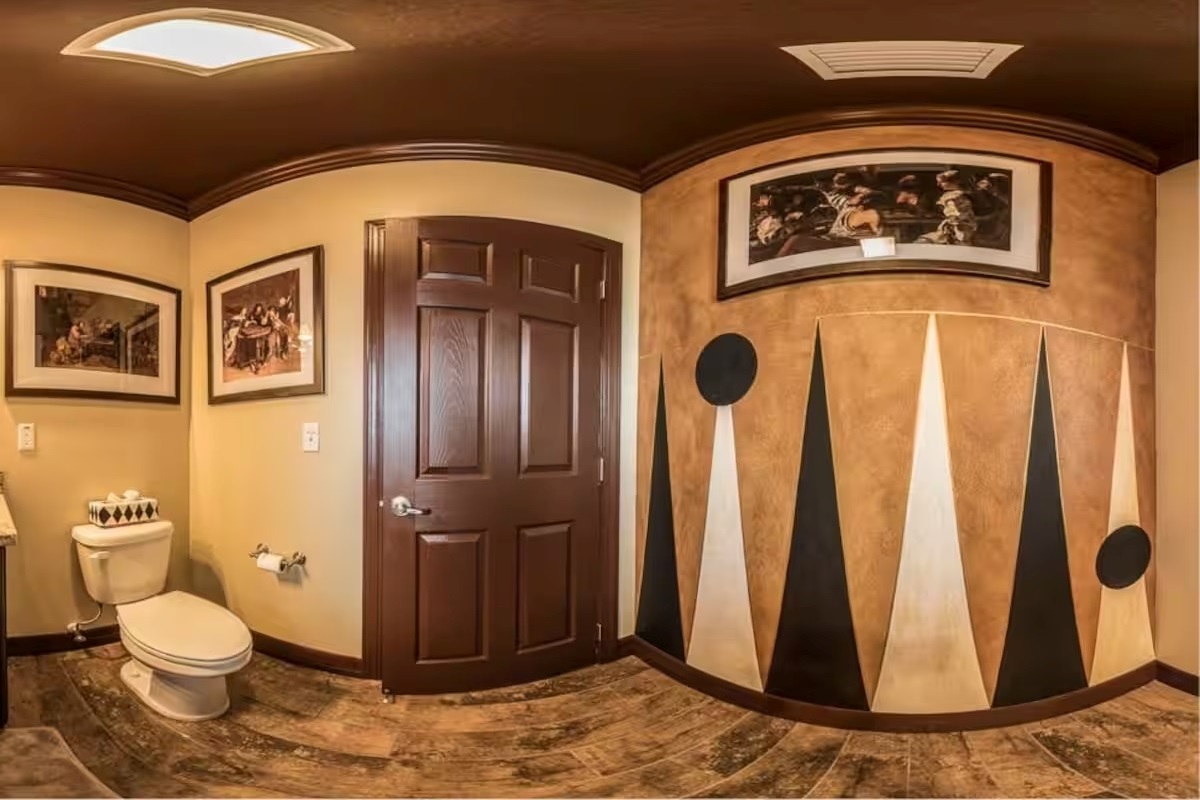 Half bathroom at Orlando lakefront group estate