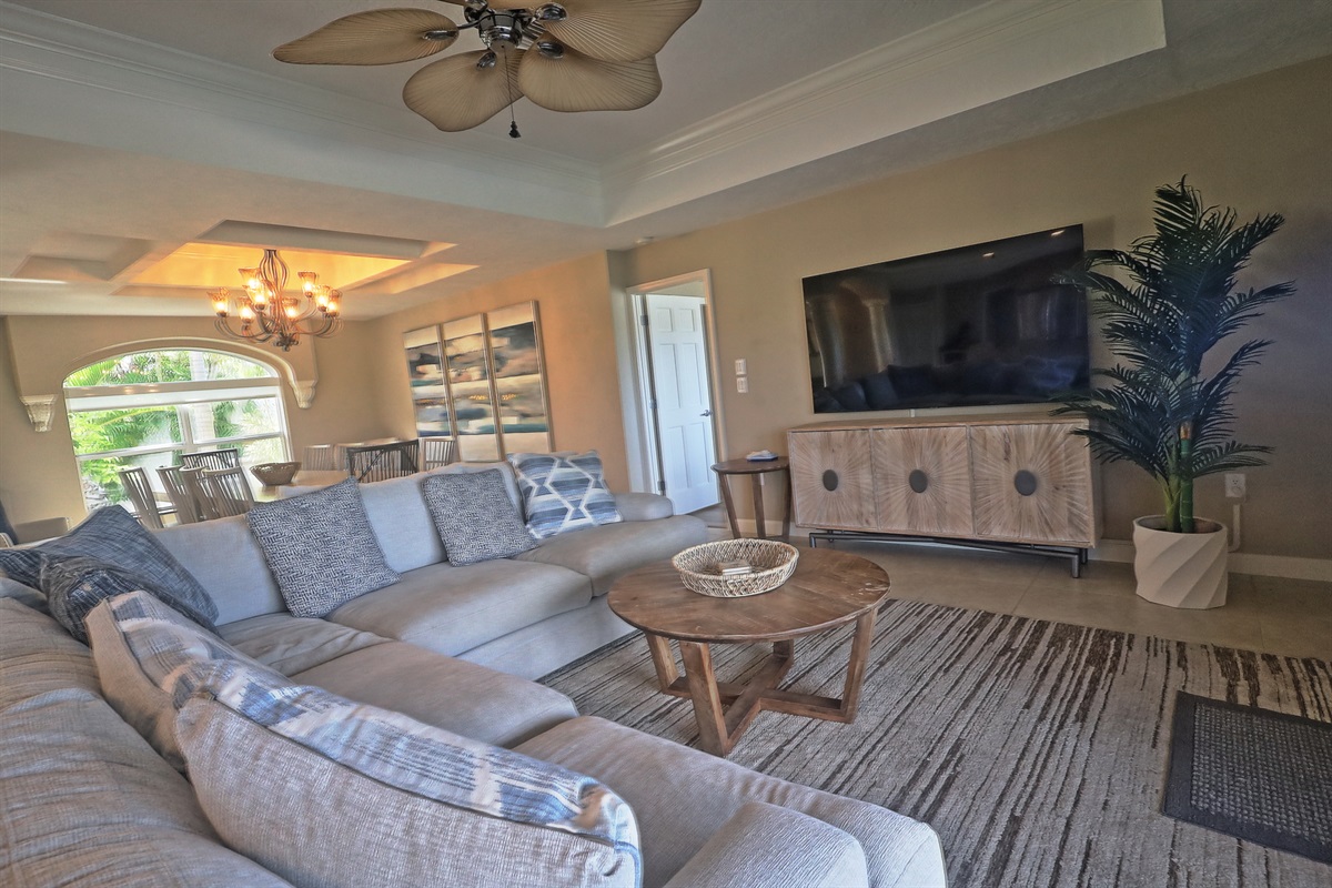 living room and dining room