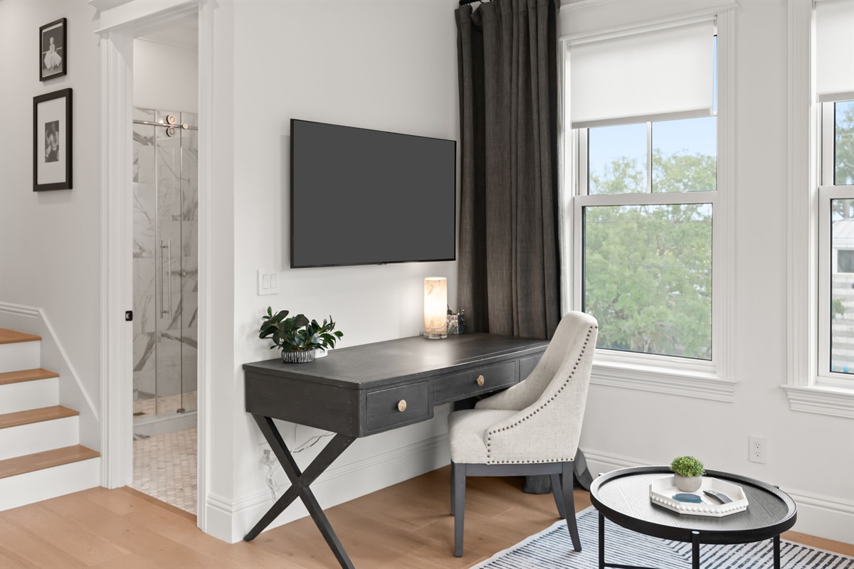 Dedicated workspace in King suite living area