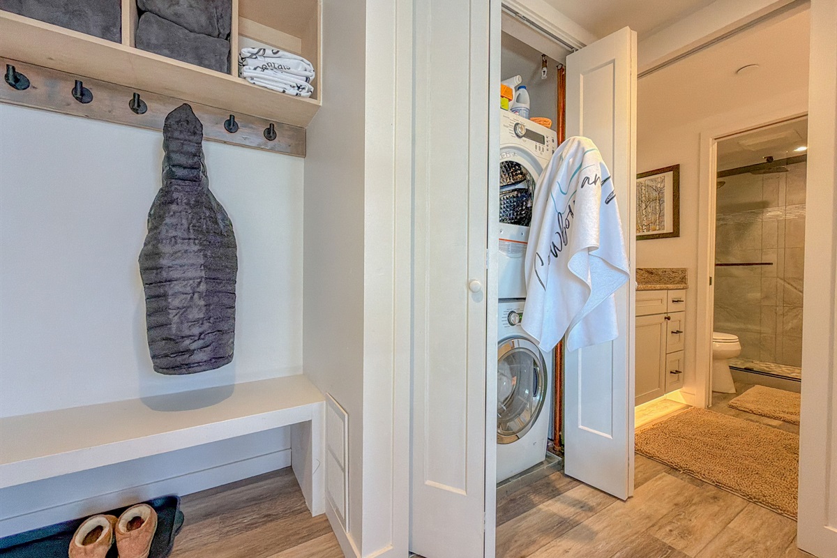 Plenty of hooks and storage space for your items, in-unit front-loading washer and dryer - this condo was designed so that you can enjoy the comforts of home & a peaceful stay.
