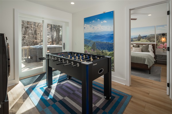 Enjoy a game of foosball or wall Scrabble for added fun.