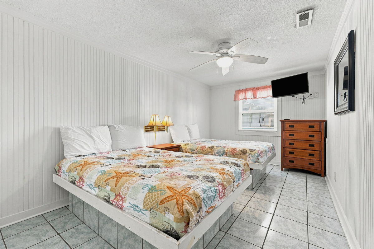 Primary Bedroom with two Queen beds